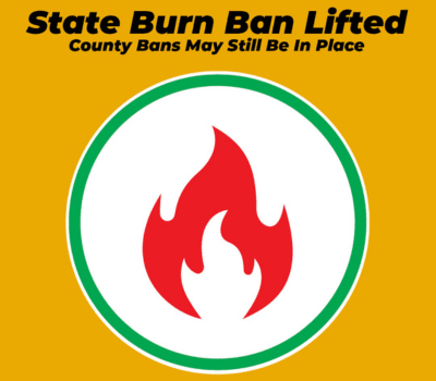Image from Maryland DNR indicating lifting of November 2024 burn ban